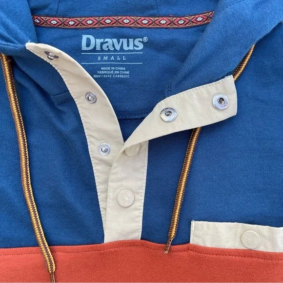 Men’s Dravus Color Block 1/4 Button Up Pullover Hoodie, NWT - Picture 2 of 7